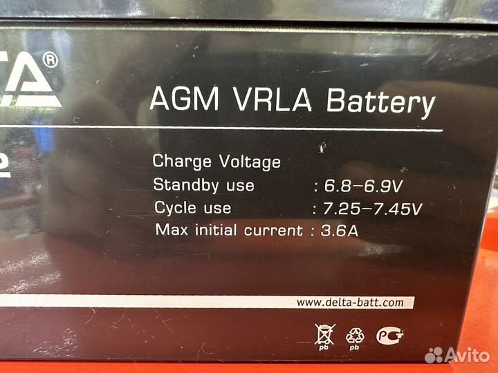 Аккумулятор Delta DT 612