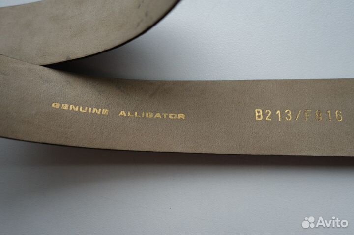 Ремень Brioni genuine alligator Оригинал 95