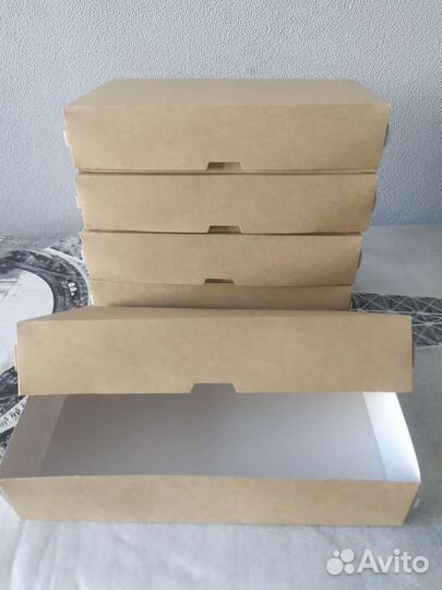 Коробка подарочная упаковочная крафт 20*12*4