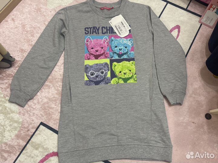 Теплое платье-туника