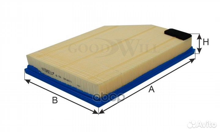 Фильтр воздушный volvo S80/XC60 2.4D/4.4 AG 708