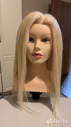 Голова манекен с натуральными волосами