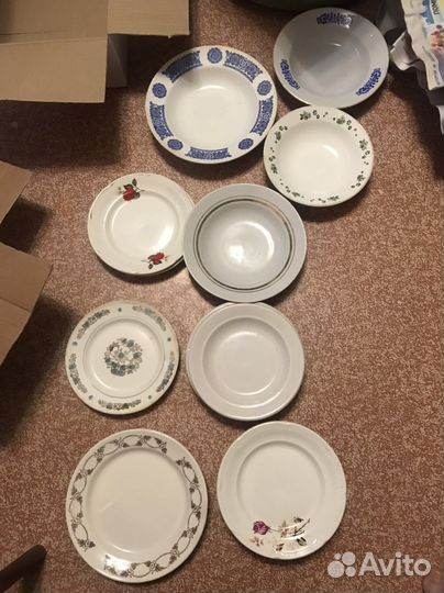 Фарфоровая и стеклянная посуда СССР