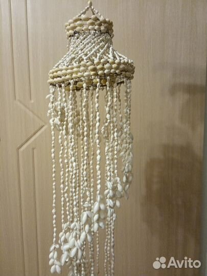 Люстра из ракушек. Ручная работа