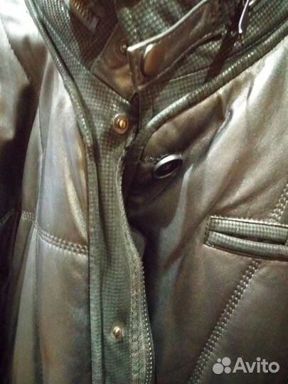 Кожаная куртка мужская 50 черная