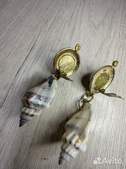 Винтажны клипсы с ракушками