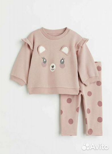 Новое H&M Комплект/свитшот+леггинсы 86/92