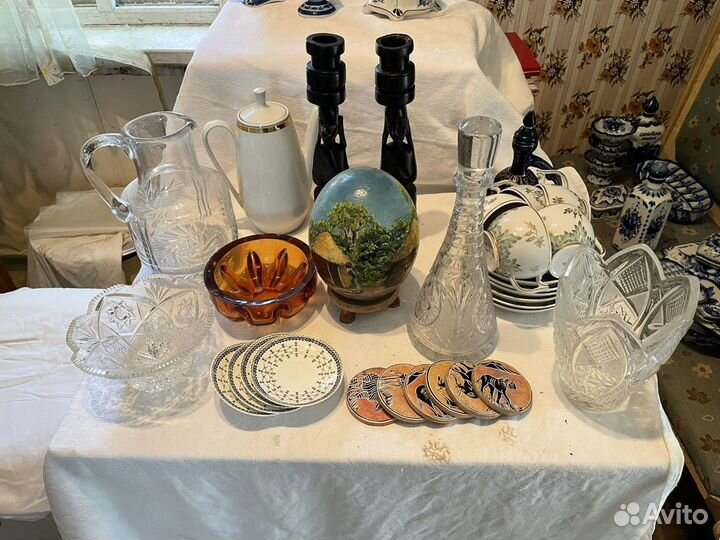 Посуда и аксуссуары из африки и фарфор