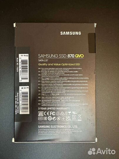 Новый SSD Samsung 870 QVO 2TB
