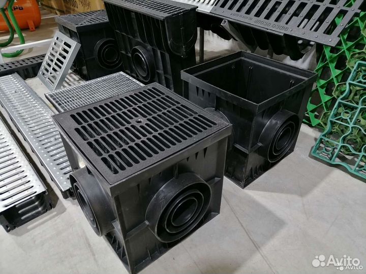 Дождеприемники и лотки 300х300, DN100/150/200