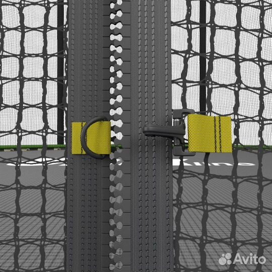 Батут с сеткой unix line Simple 12 ft Green inside