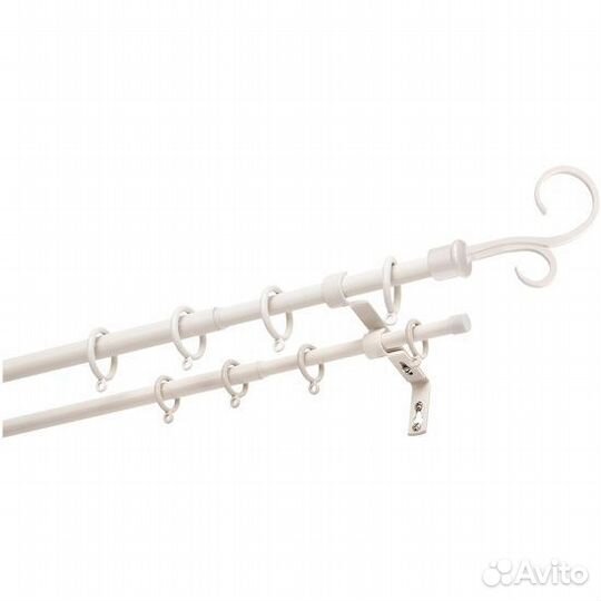 Карниз для штор двухрядный металлический