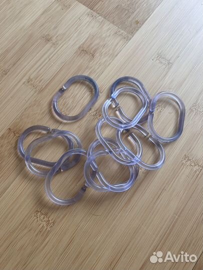 Прозрачные Кольца для шторы в ванную