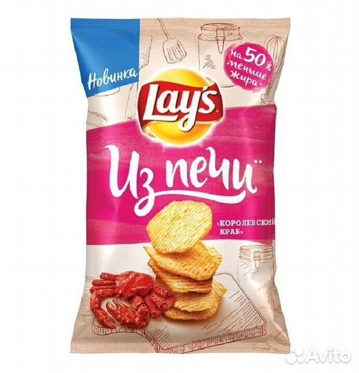 Чипсы Лейс (lays) Из Печи Королевский Краб 85г