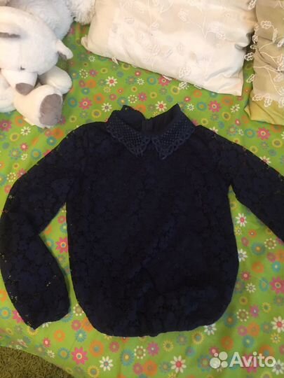 Школьная блуза гипюровая