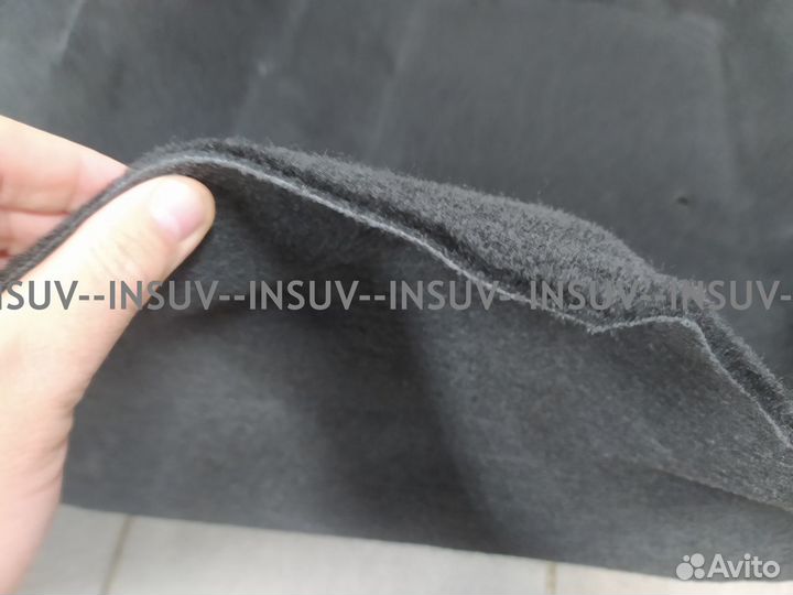 Ковер пола Шевроле Нива 2123 черный, цельный