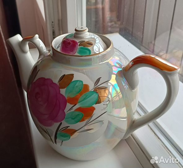 Чайник заварочный большой фарфоровый Дулево 4,5л