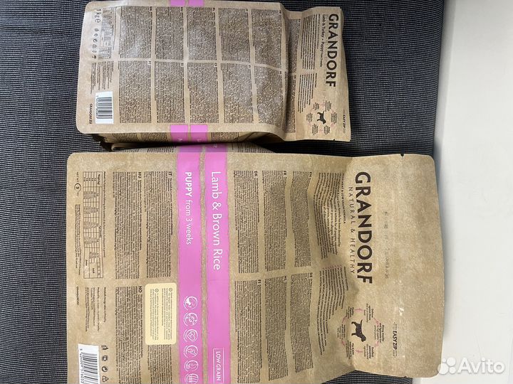 Корм с 3 недель grandorf Lamb&BrownRice