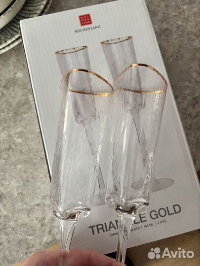 Бокалы стекло для шампанского Kuchenland