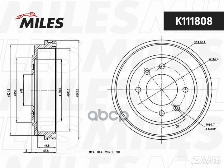 Барабан тормозной hyundai matrix 01/elantra