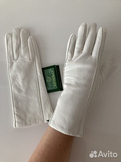 Перчатки женские кожаные новые