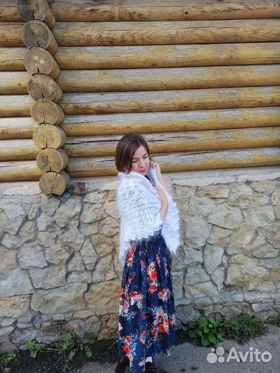 Шаль пуховая большая - теплый подарок