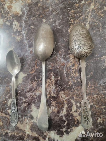 Серебряные столовые ложки 84