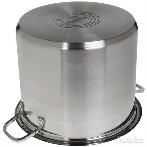 Кастрюля Webber BE-128-12L (12 л нерж крышка стекл