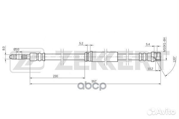 Шланг тормозной передний Skoda Octavia (1Z ) 04