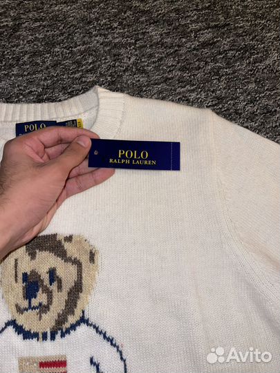 Polo ralph lauren свитер с мишкой