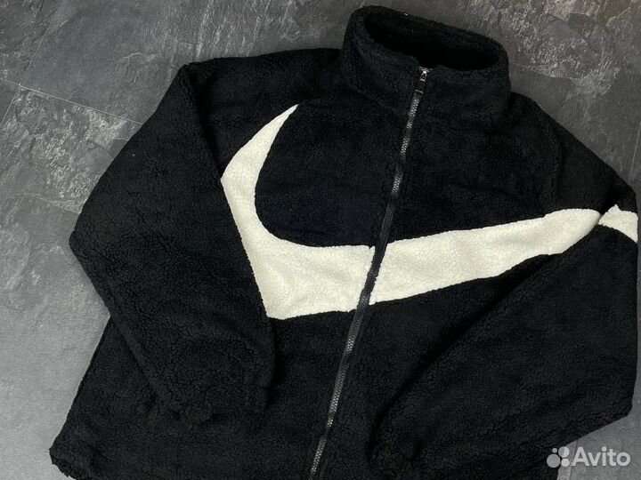 Куртка шерпа Nike big swoosh luxe