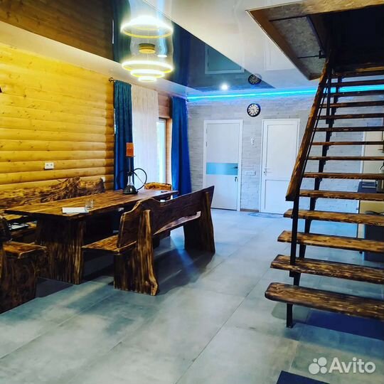 Баня сауна на час с купелью и бассейном