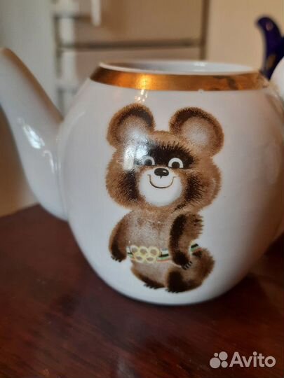 Чайник заварочный олимпийский мишка Дулево СССР