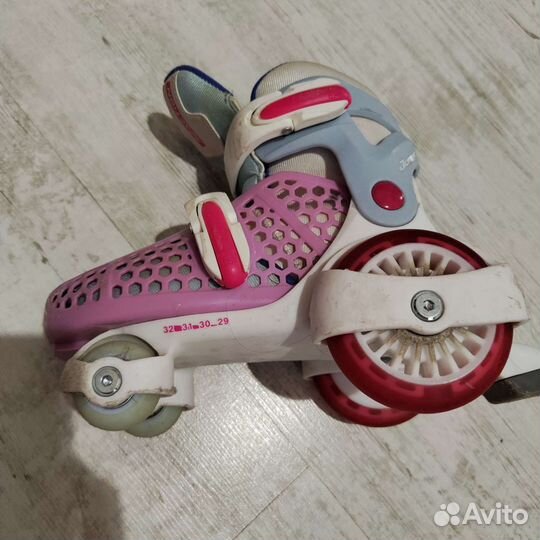 Роликовые коньки детские раздвижные и защита