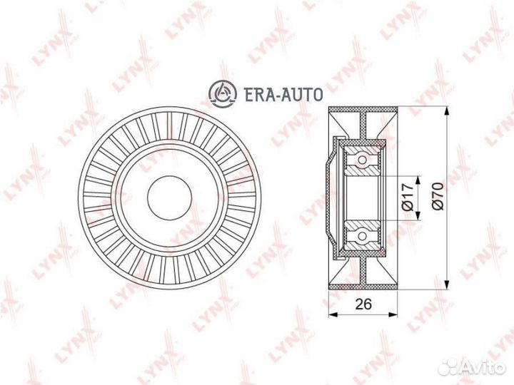 Lynxauto PB5375 Ролик натяжной приводного ремня
