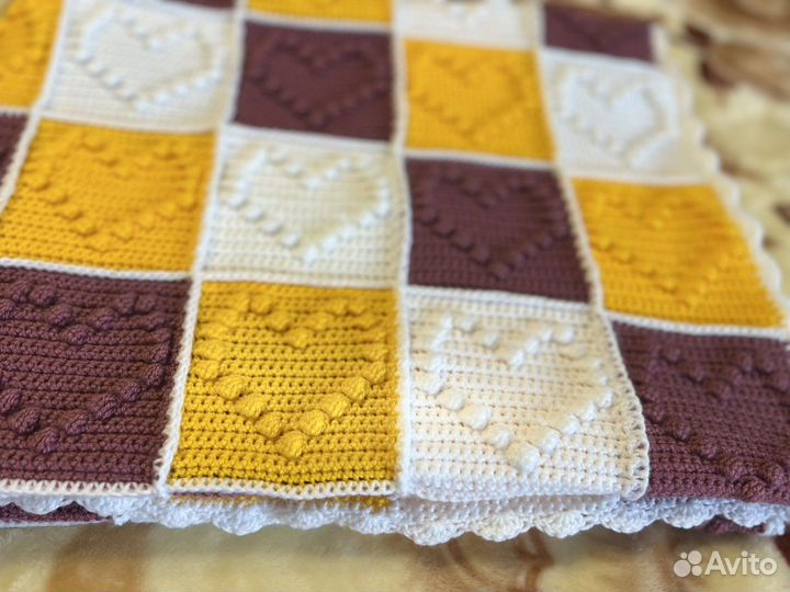 Плед детский вязаный ручная работа