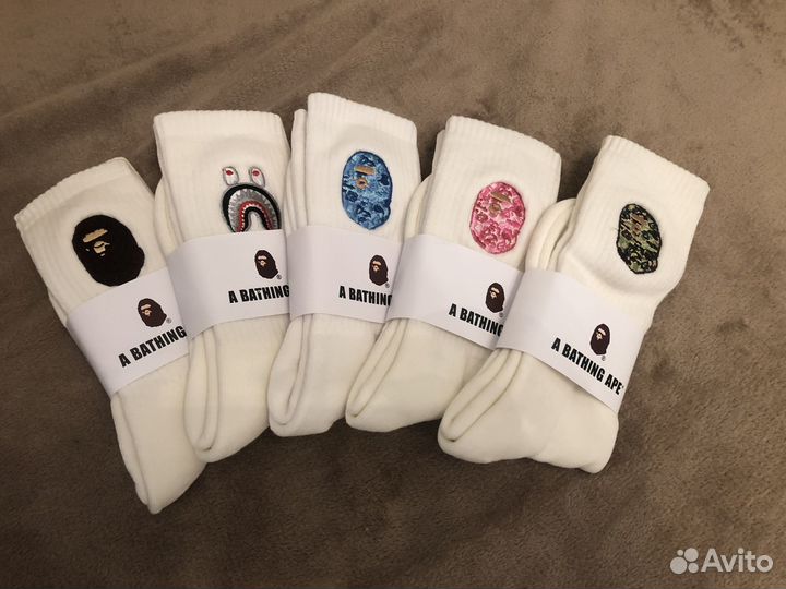 Носки белые Bape