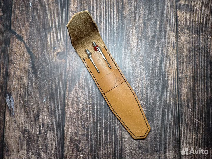 Пенал для ручек. Натуральная кожа