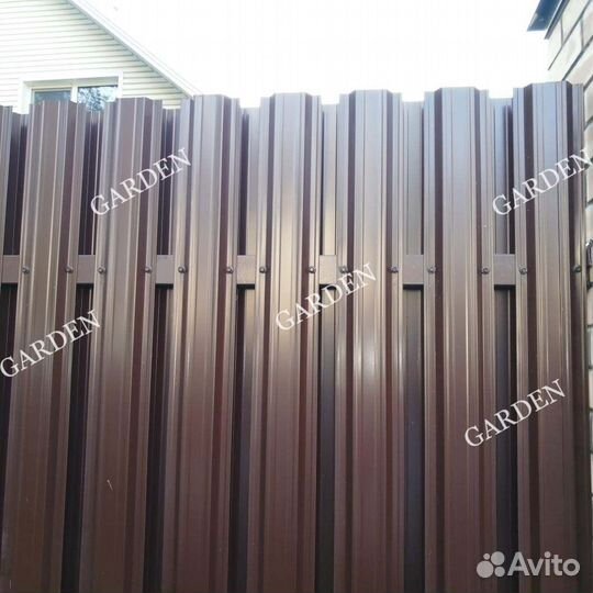 Забор Ероштакетник купить под ключ/Цена/Монтаж