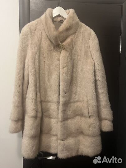 Норковая шуба (пыльно-розовая)
