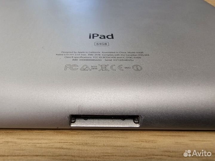 iPad A1430(3-го поколения, Wi-Fi + Cellular) 64Гб