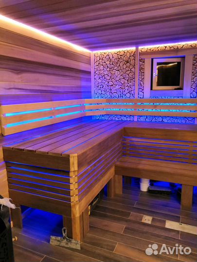 Панно из можжевельника для бани