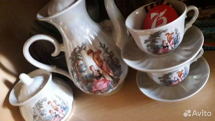 Сервиз кофейный новый 15 предметов СССР