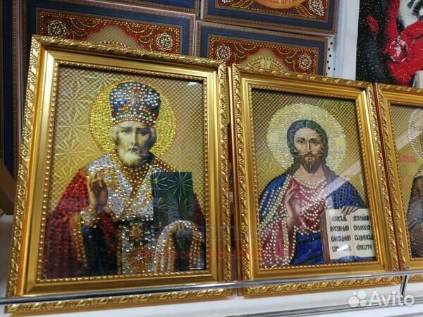 Алмазная мозаика 15x20 Неувядаемый Цвет — икона Бо