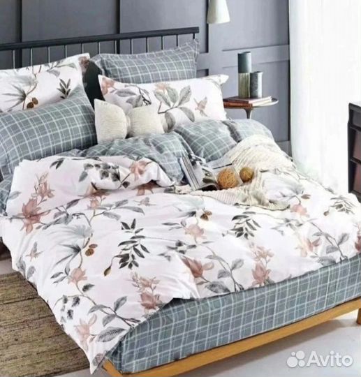 Постельное бельё сатин на резинке и без, Турция