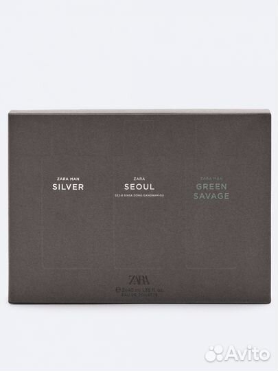 Zara духи набор.Silver.Seoul.Green savage 40 мл