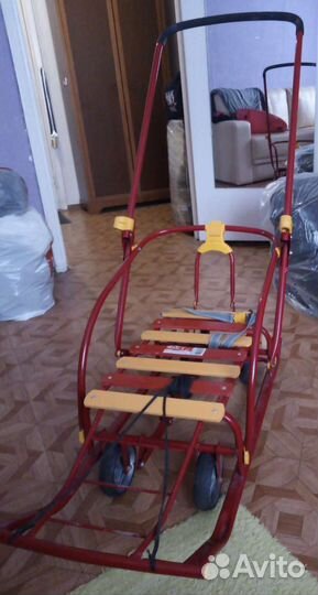 Санки детские с колёсами
