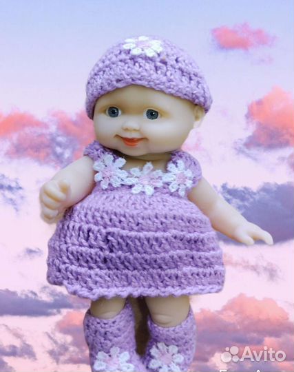 Пупсики 12см в одежде ручной вязки