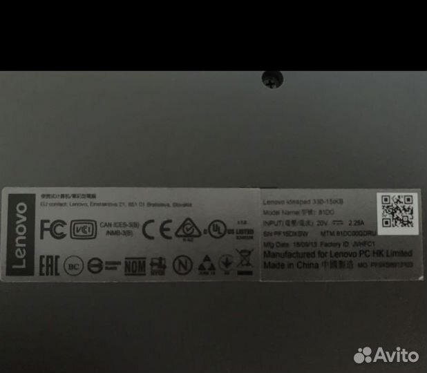 Ноутбук Lenova ideapad 330 s 15IKB