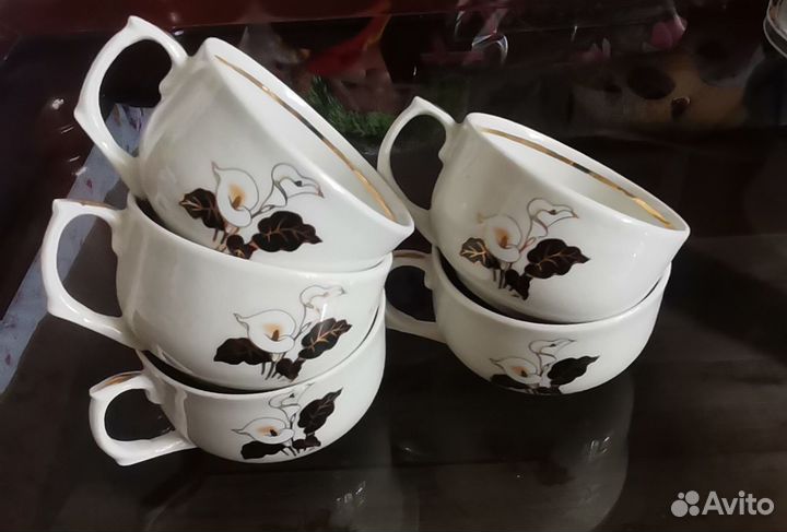 Коллекция кофейных чашек, фарфор на добор